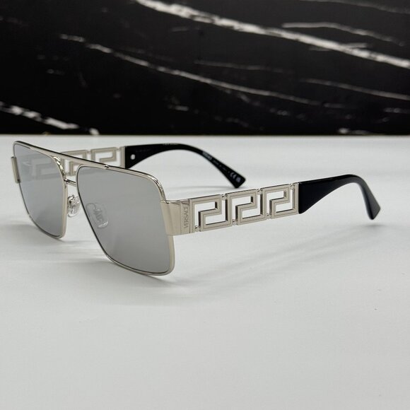 NEW VERSACE VE2290 10016G SILVER/GRAY UNISEX SUNGLASSES VE2290 1001/6G main image 4
